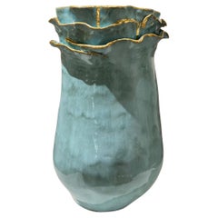 Spanish Inspired Blue Olé Vase by artist - designer Hania Jneid