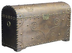 Spanish Inspired Dome Top Storage Blanket Trunk Hope Chest Treasure Riveted