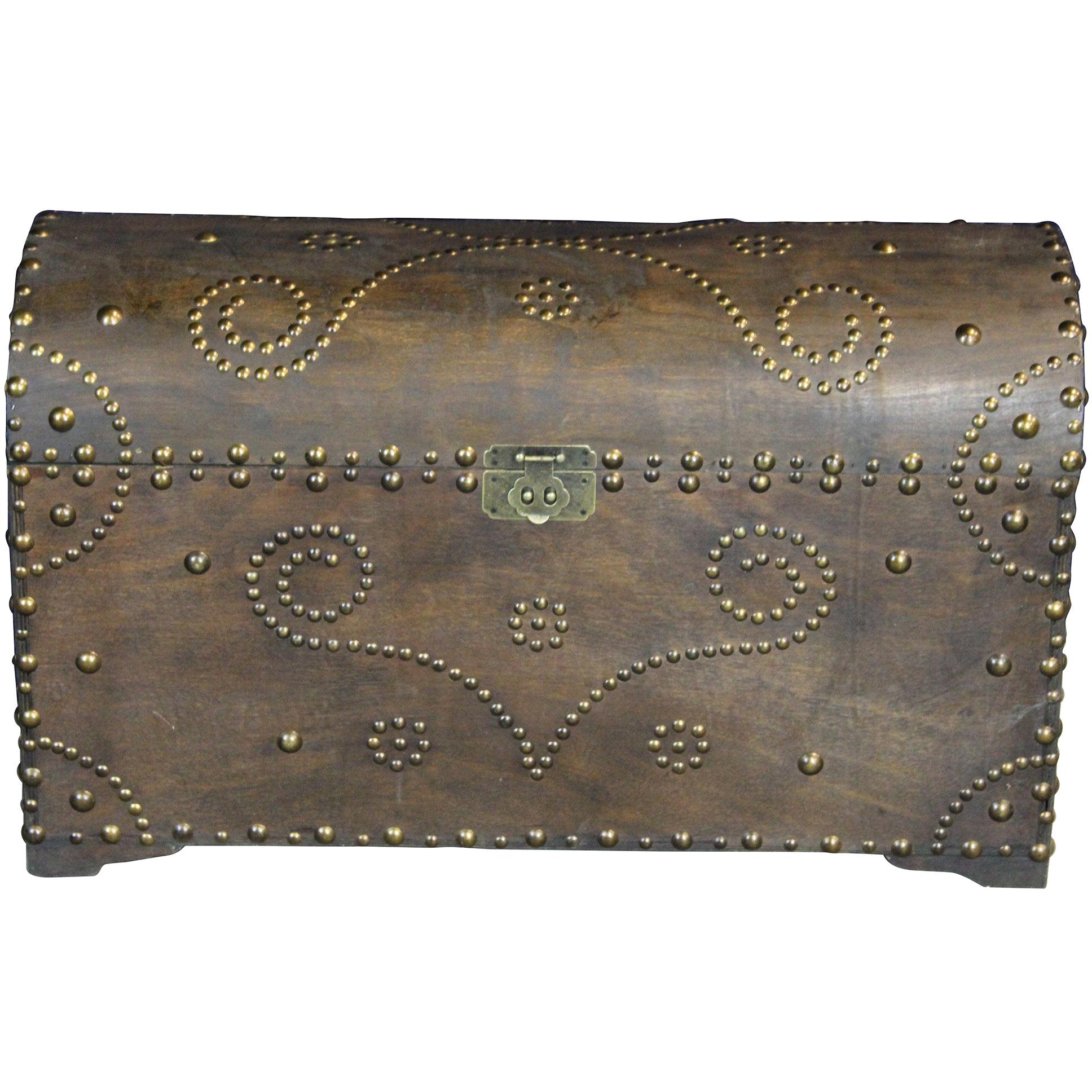 Spanish Inspired Dome Top Storage Blanket Trunk Hope Chest Treasure