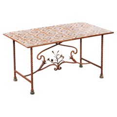Spanish Iron and Tile-Top Table, Late 19th C.