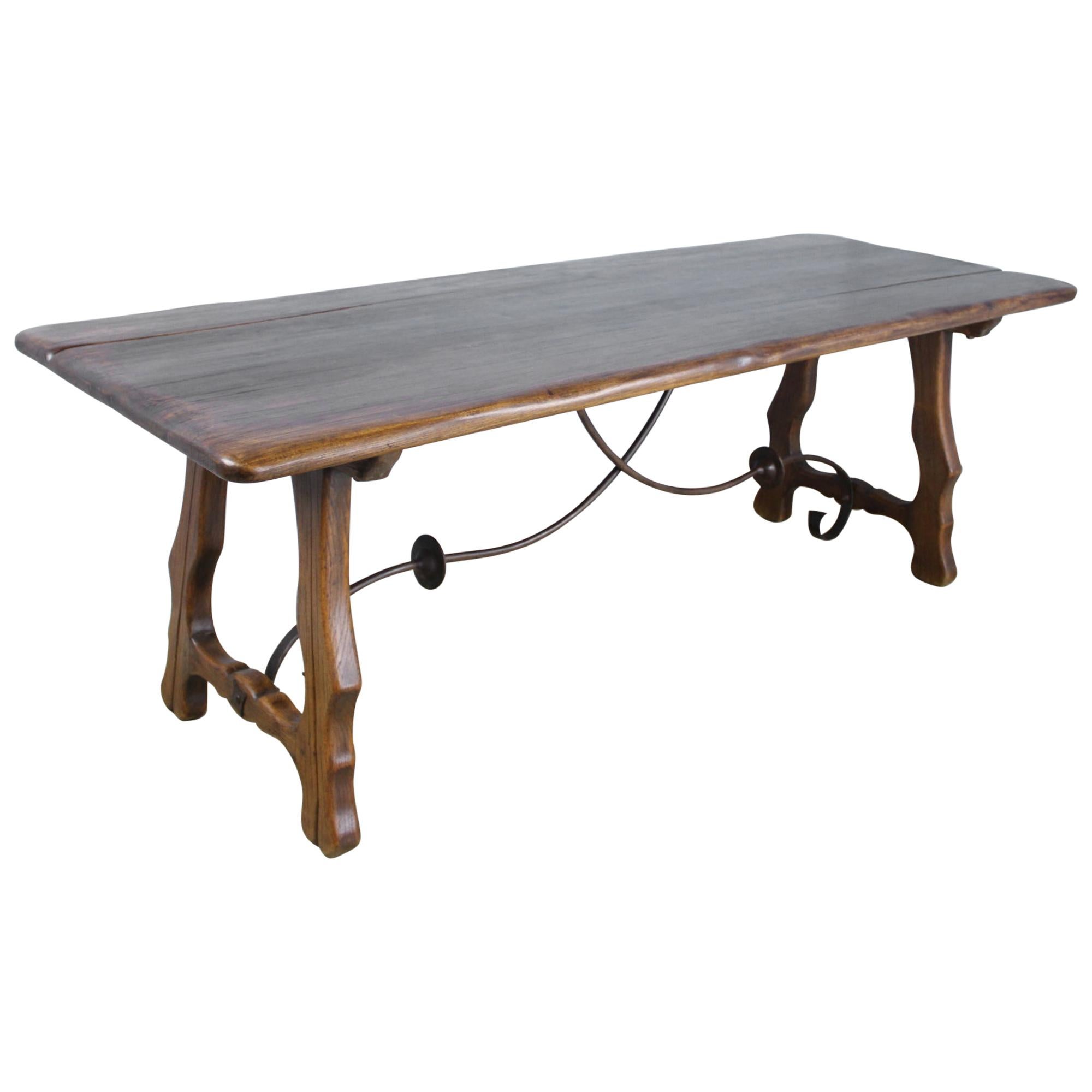 Spanish Iron Based Oak Table