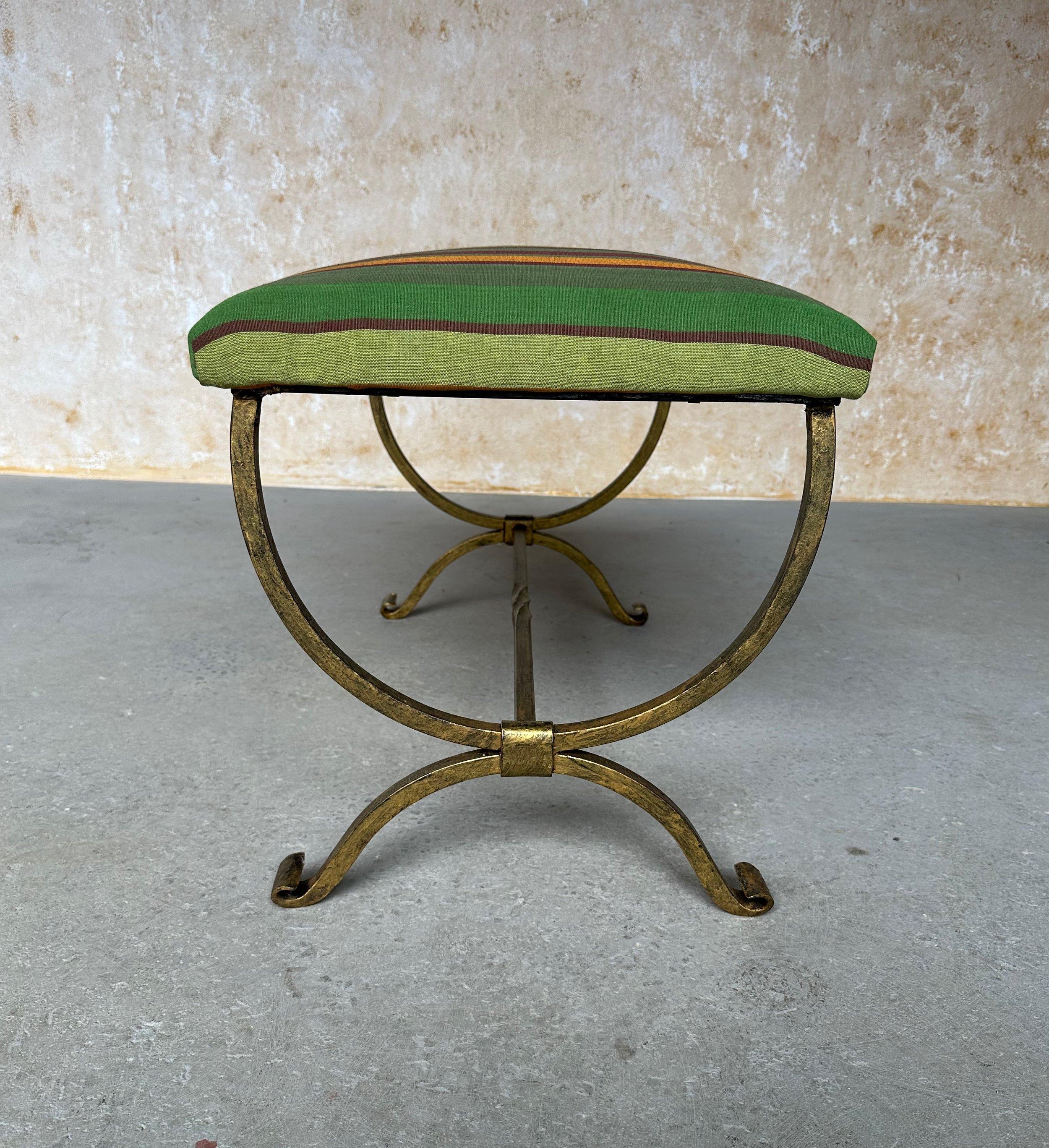 Banc en fer espagnol rayé en vente 2