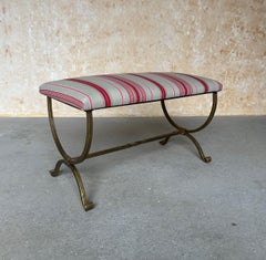 Spanish Iron Bench with Scrolled Legs