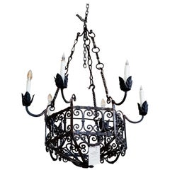 Spanish Iron Chandelier