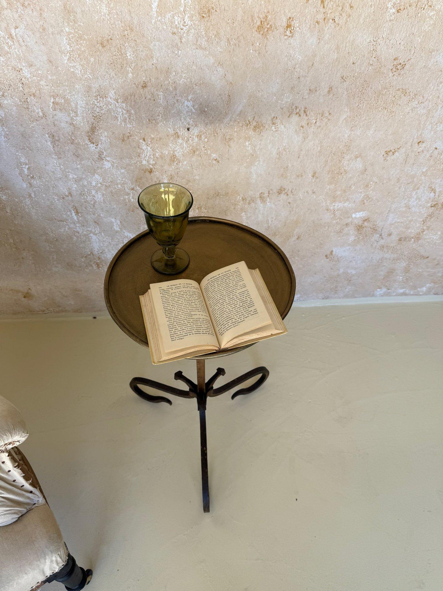 Spanish Iron Drinks Table on a Tripod Base with Scrolled Legs For Sale 5
