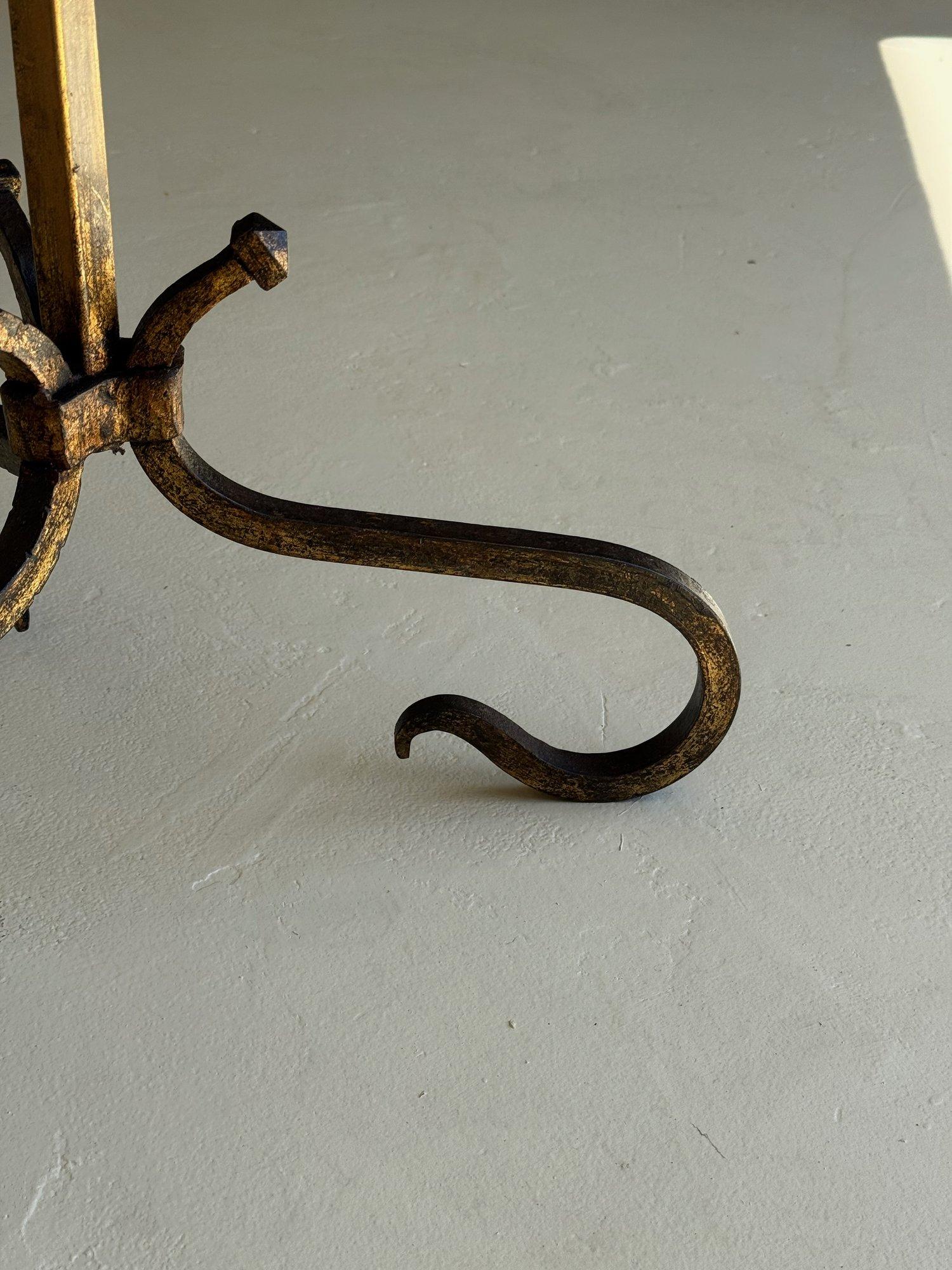 Spanish Iron Drinks Table on a Tripod Base with Scrolled Legs For Sale 6