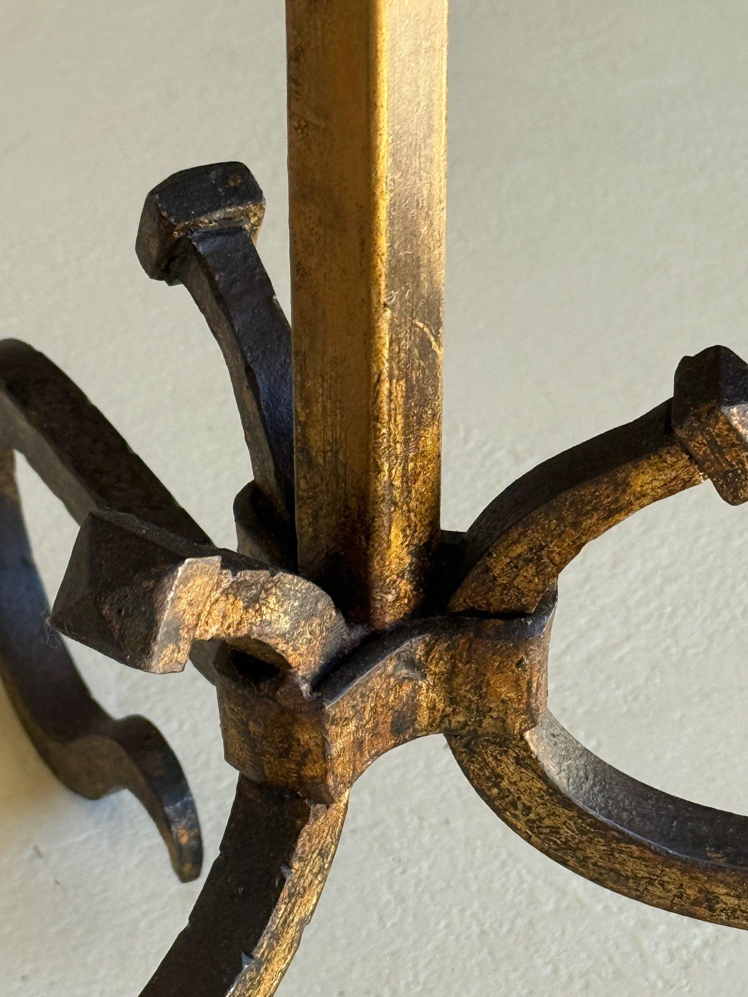 Spanish Iron Drinks Table on a Tripod Base with Scrolled Legs For Sale 1