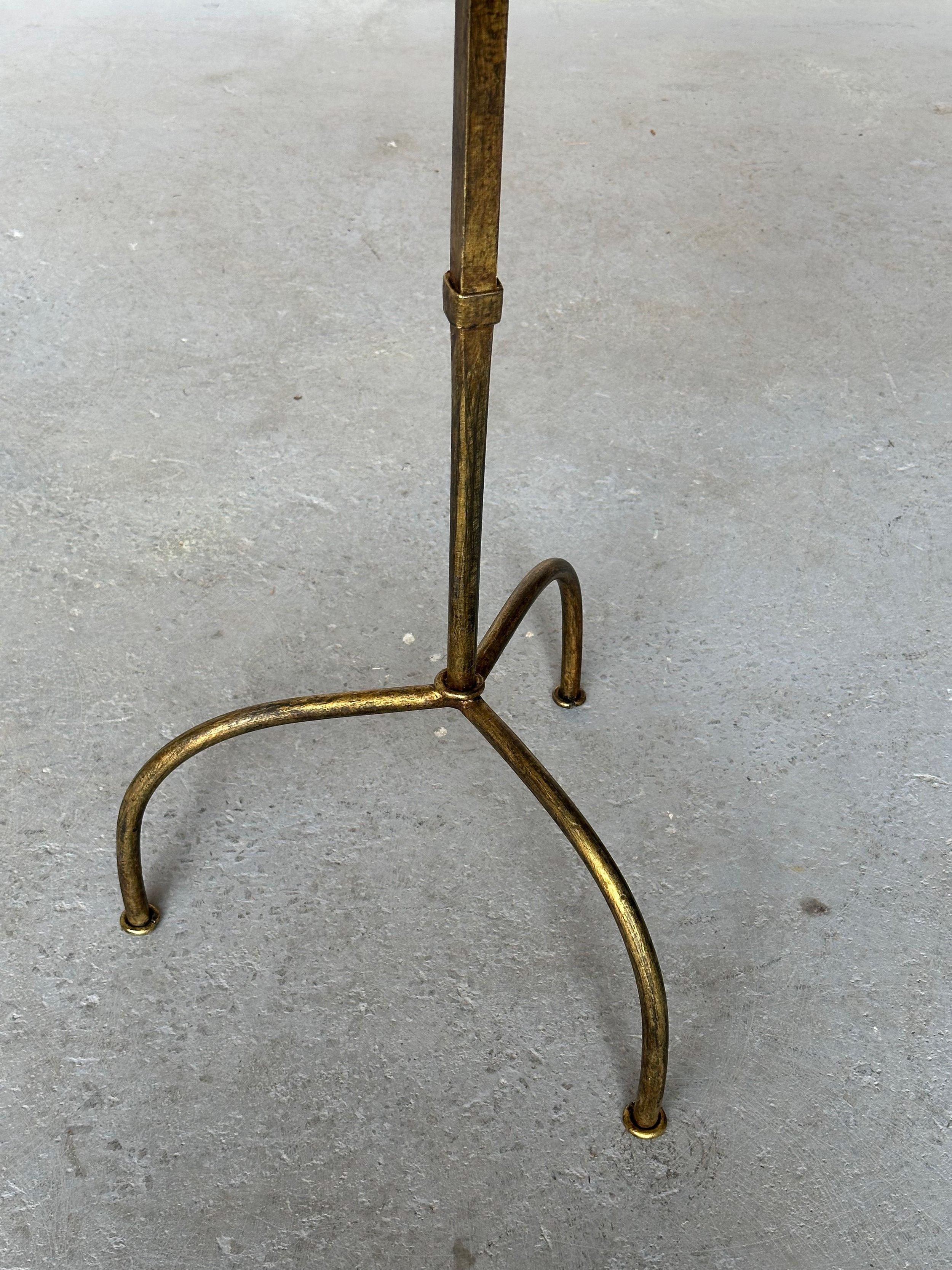 Spanish Iron Drinks Table on an Arched Tripod Base For Sale 4