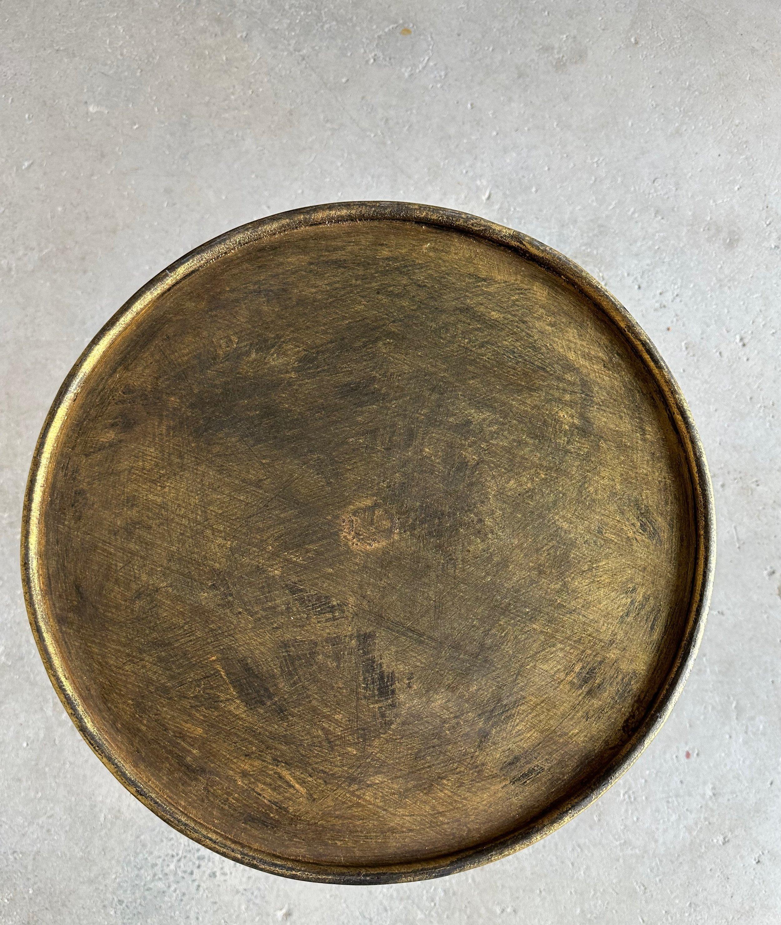Spanish Iron Drinks Table on an Arched Tripod Base For Sale 6