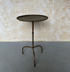 Spanish Iron Drinks Table on an Arched Tripod Base