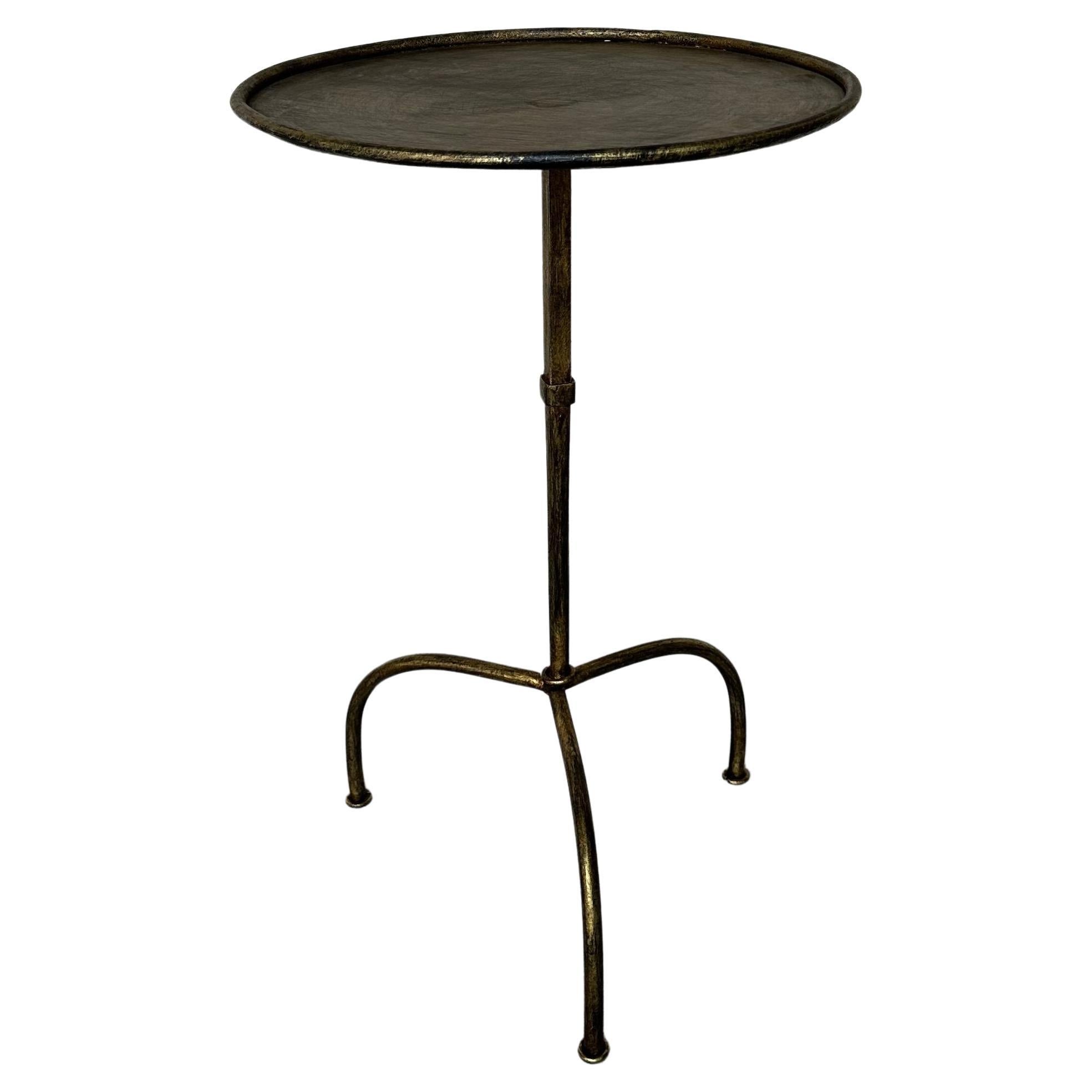 Spanish Iron Drinks Table on an Arched Tripod Base For Sale