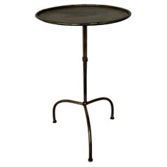 Used Spanish Iron Drinks Table on an Arched Tripod Base