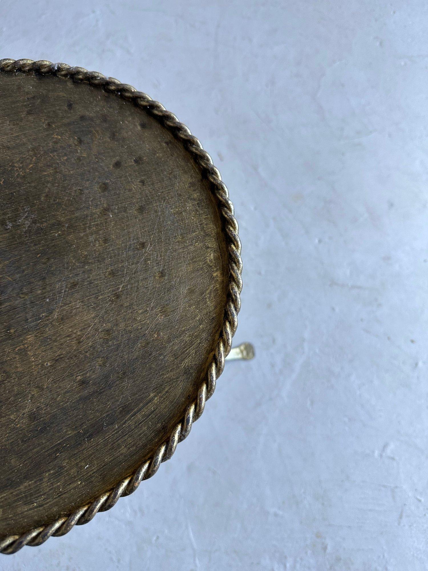Spanish Iron Drinks Table on an Elevated Hammered Tripod Base 5
