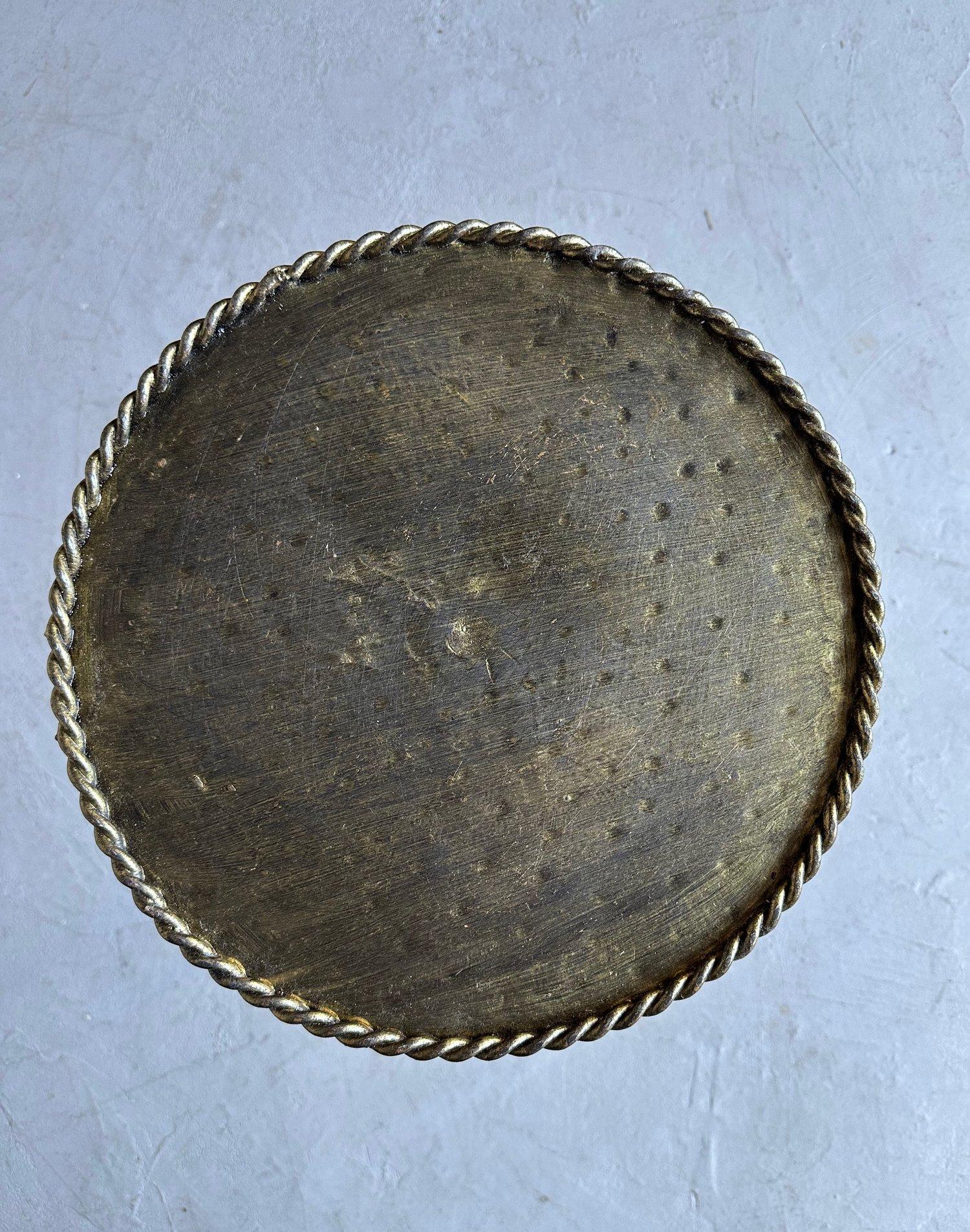Spanish Iron Drinks Table on an Elevated Hammered Tripod Base For Sale 7