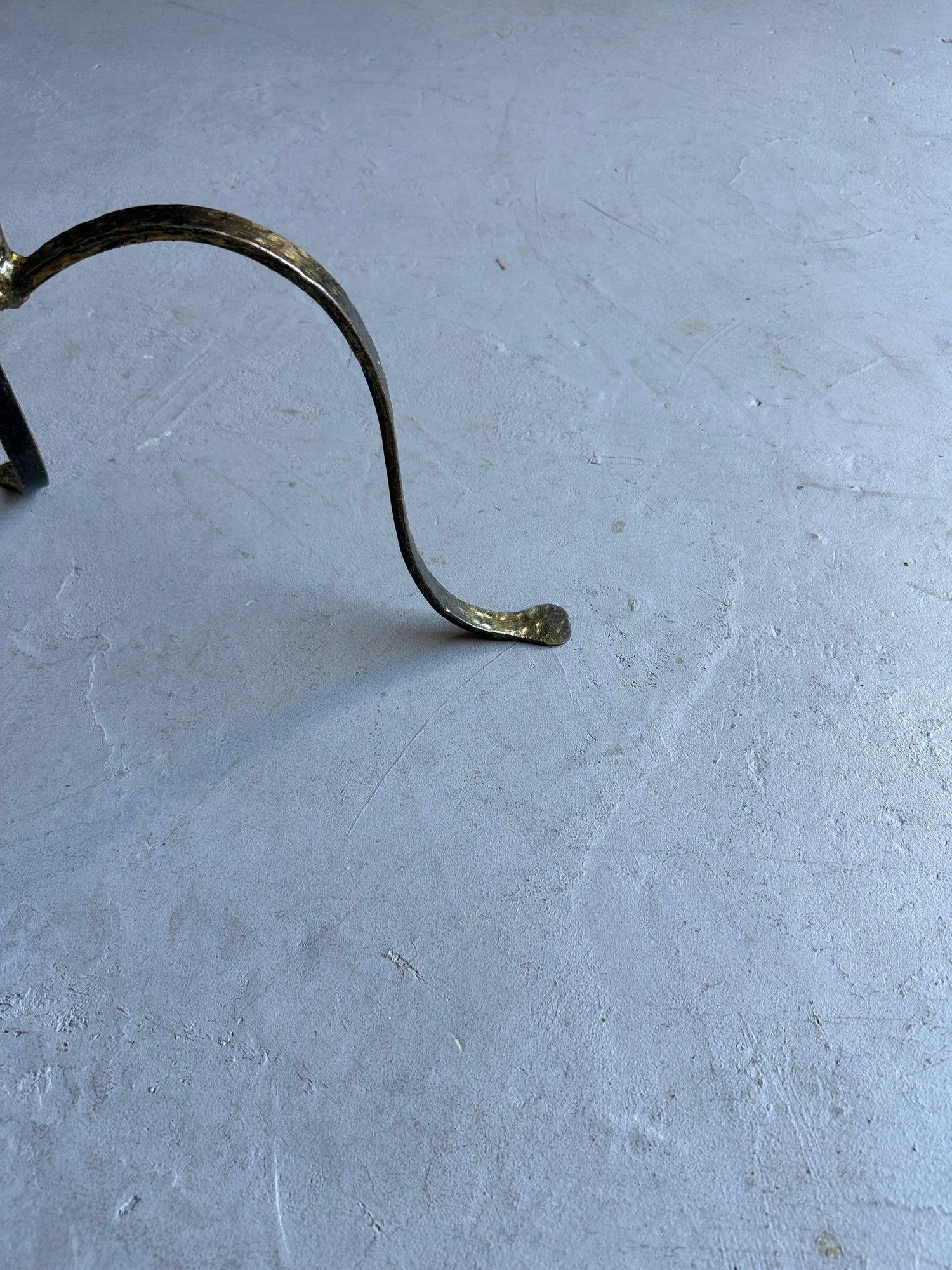 Spanish Iron Drinks Table on an Elevated Hammered Tripod Base 3