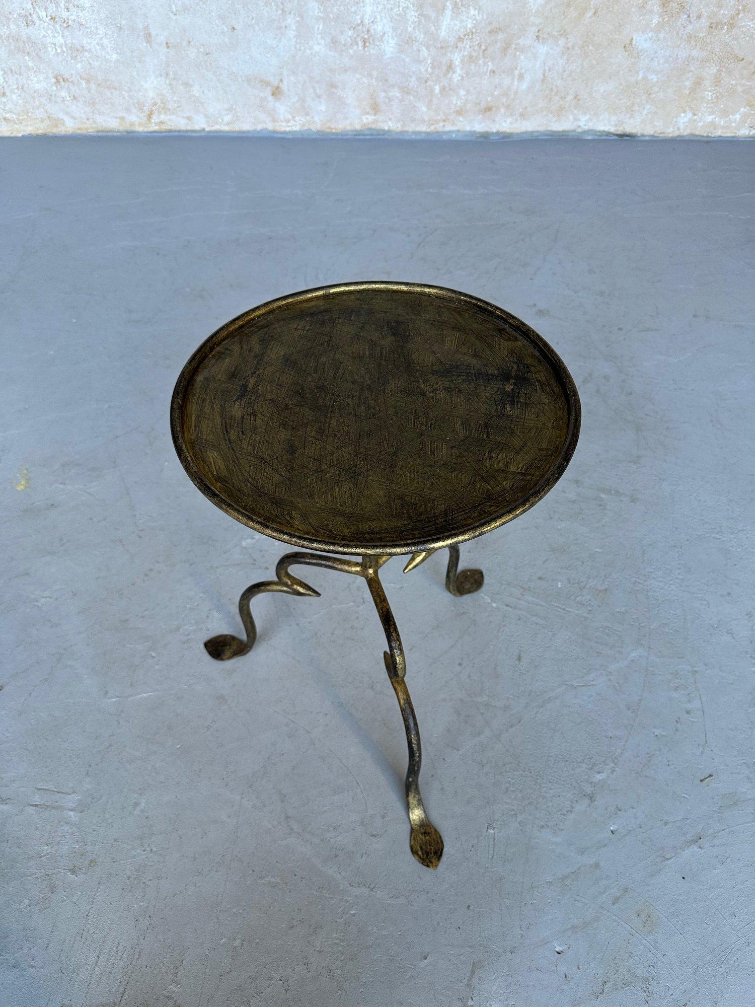 Spanish Iron Drinks Table on an Ornate Tripod Base For Sale 4