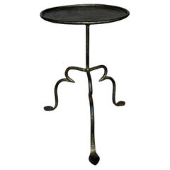 Spanish Iron Drinks Table on an Ornate Tripod Base