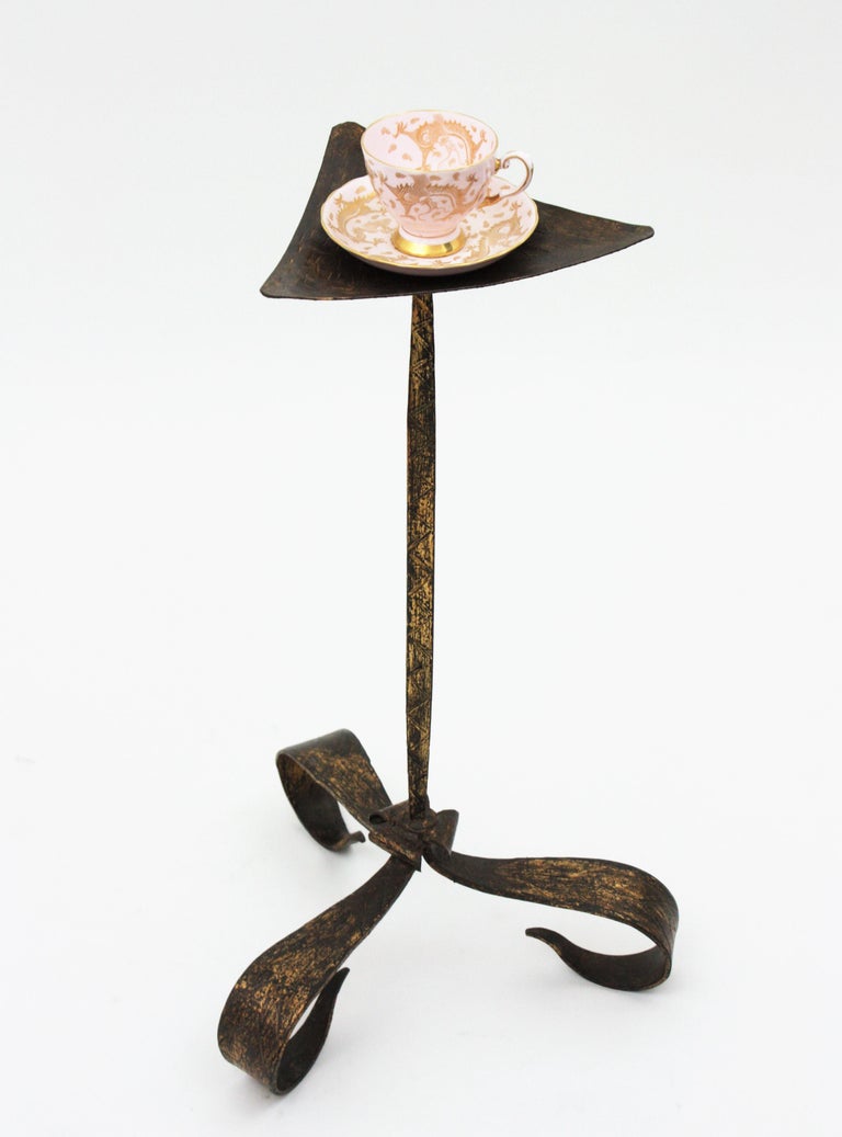 Spanish Iron Drinks Table / Side Table / Martini Table, 1940s For Sale 2