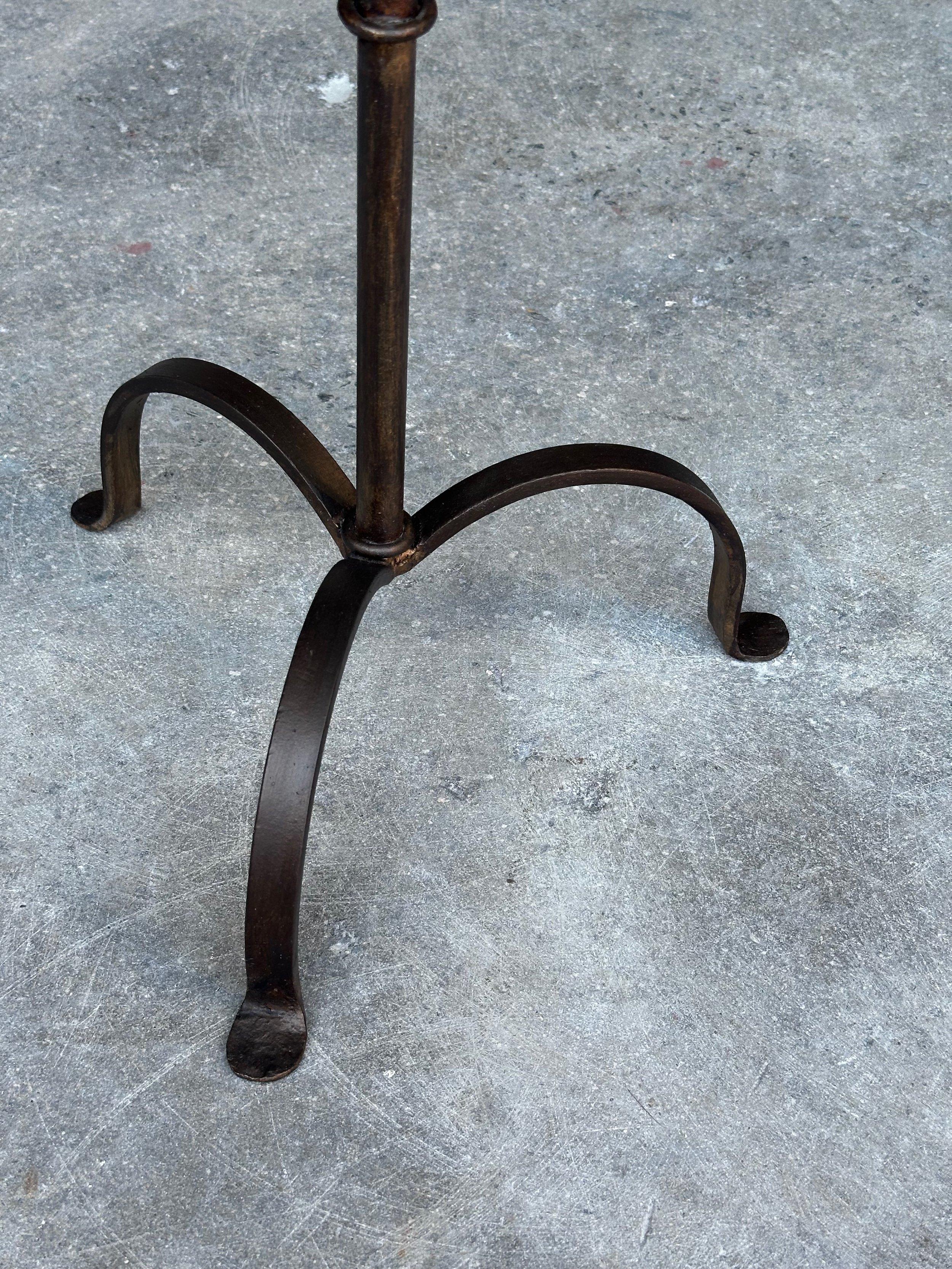 Spanish Iron Drinks Table with Bronze Patina  For Sale 4