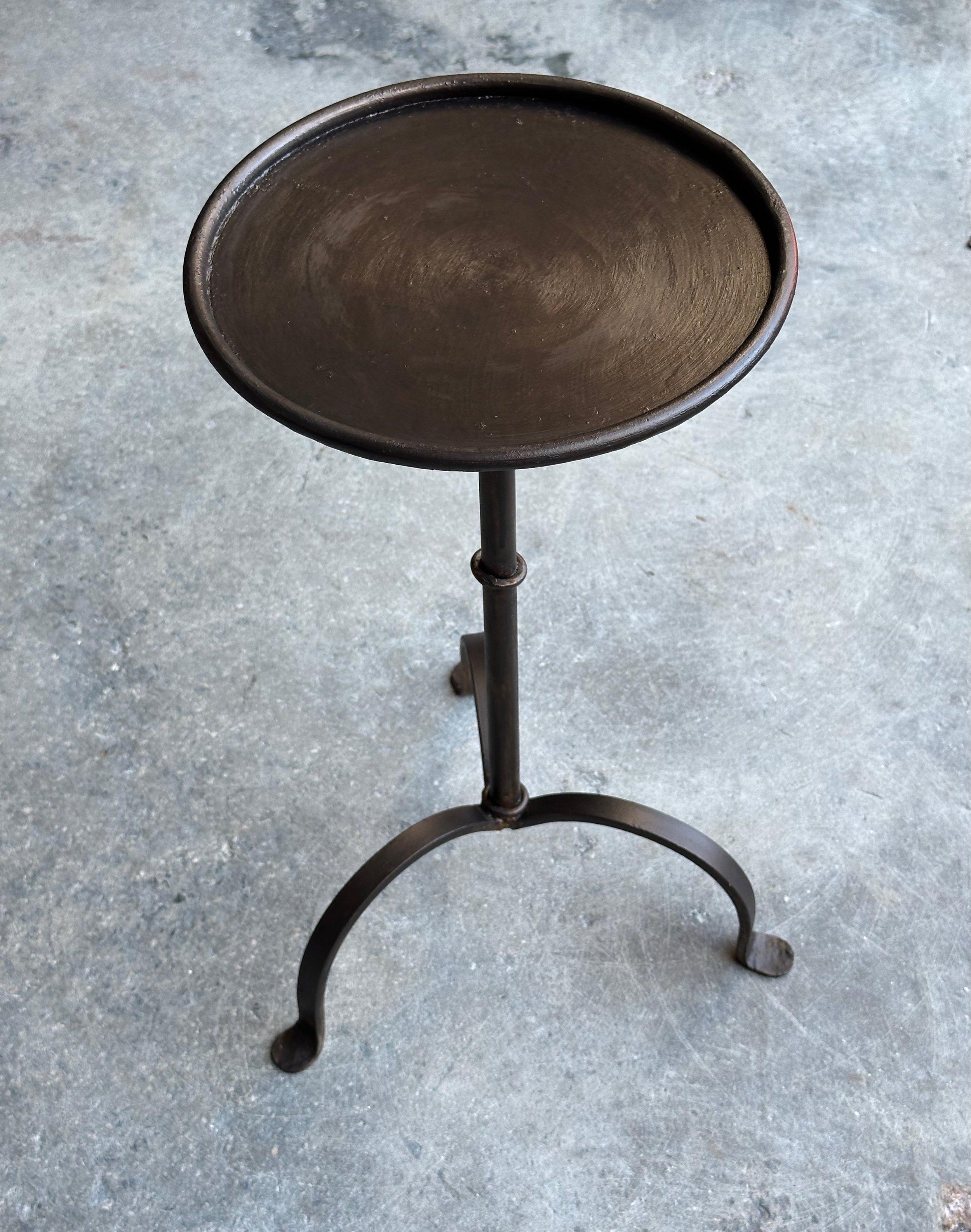 Spanish Iron Drinks Table with Bronze Patina  For Sale 2