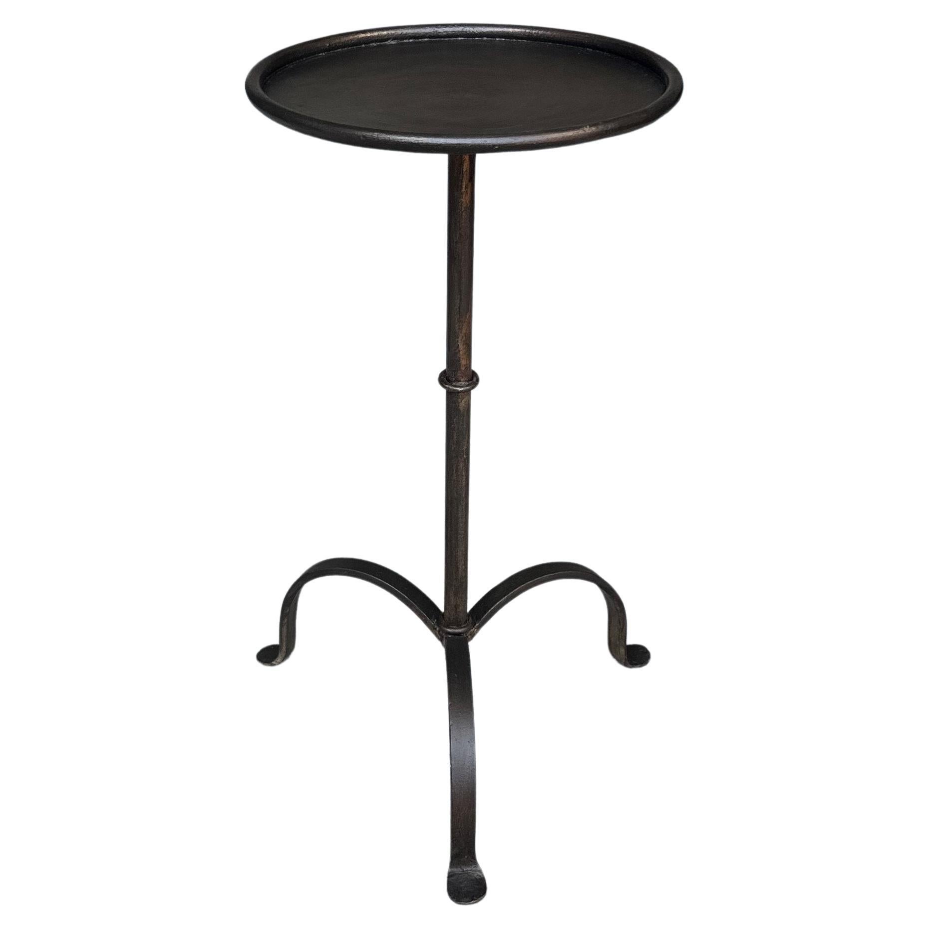 Spanish Iron Drinks Table with Bronze Patina  For Sale