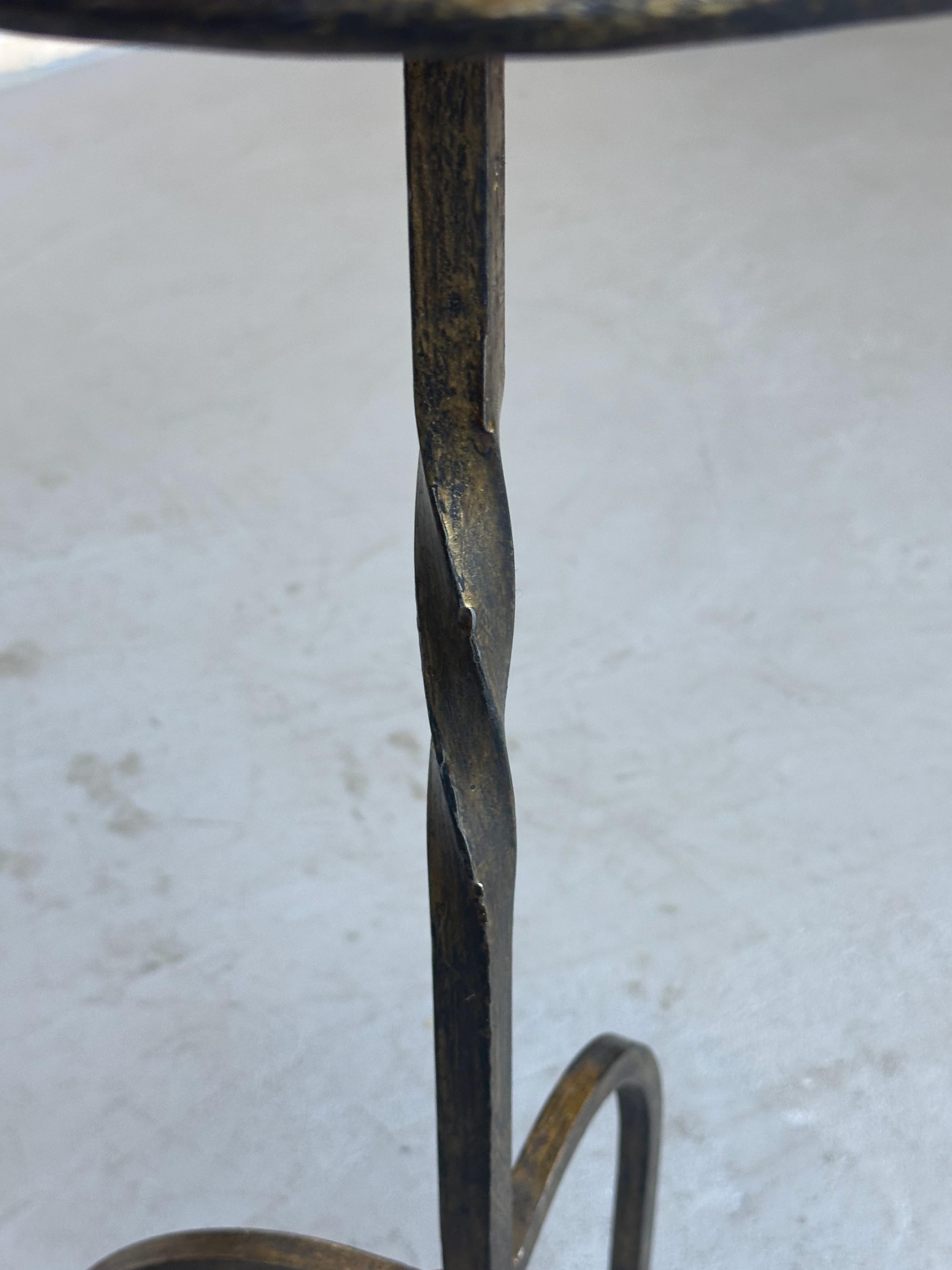 Spanish Iron Drinks Table with Tripod Base 5