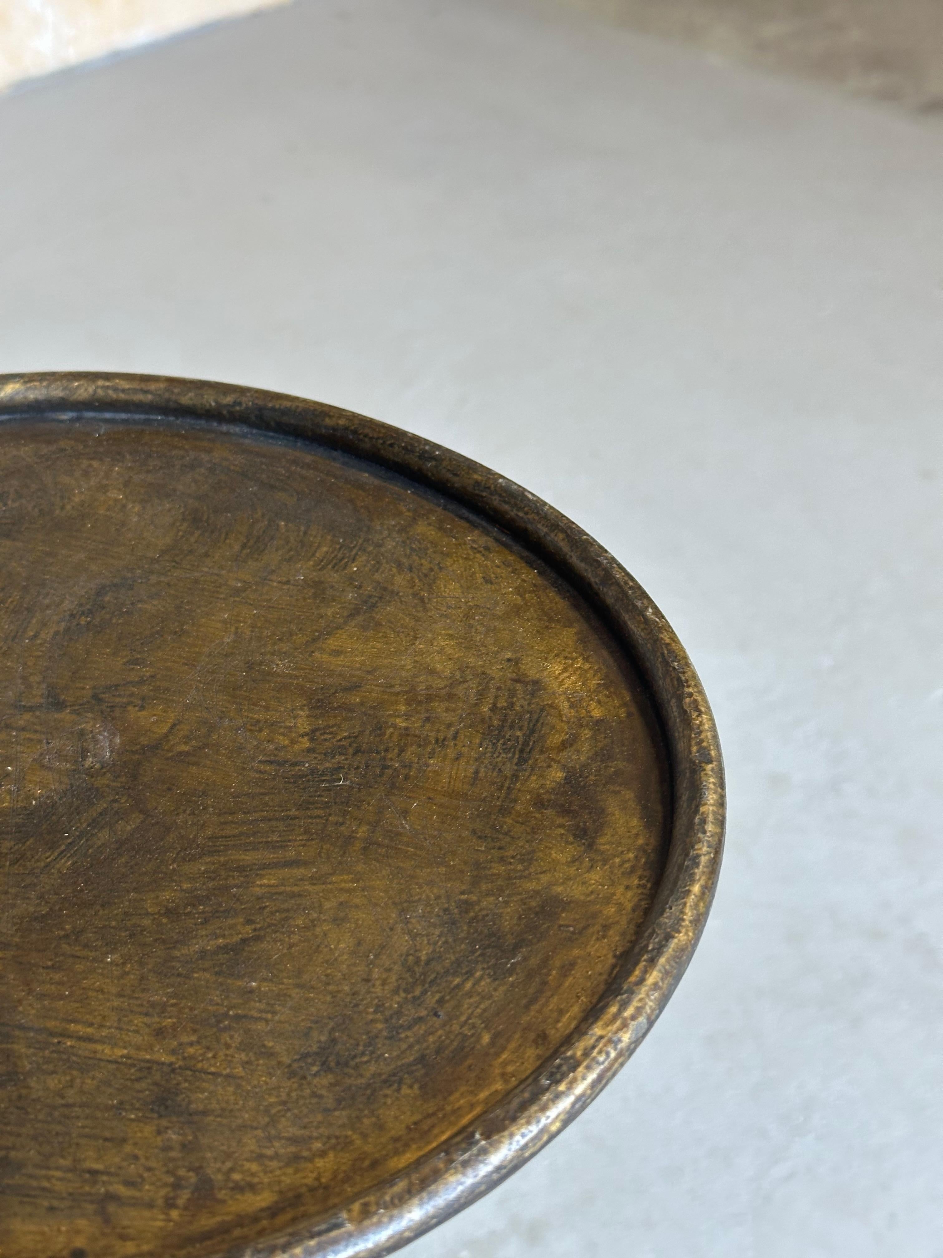 Spanish Iron Drinks Table with Tripod Base 6