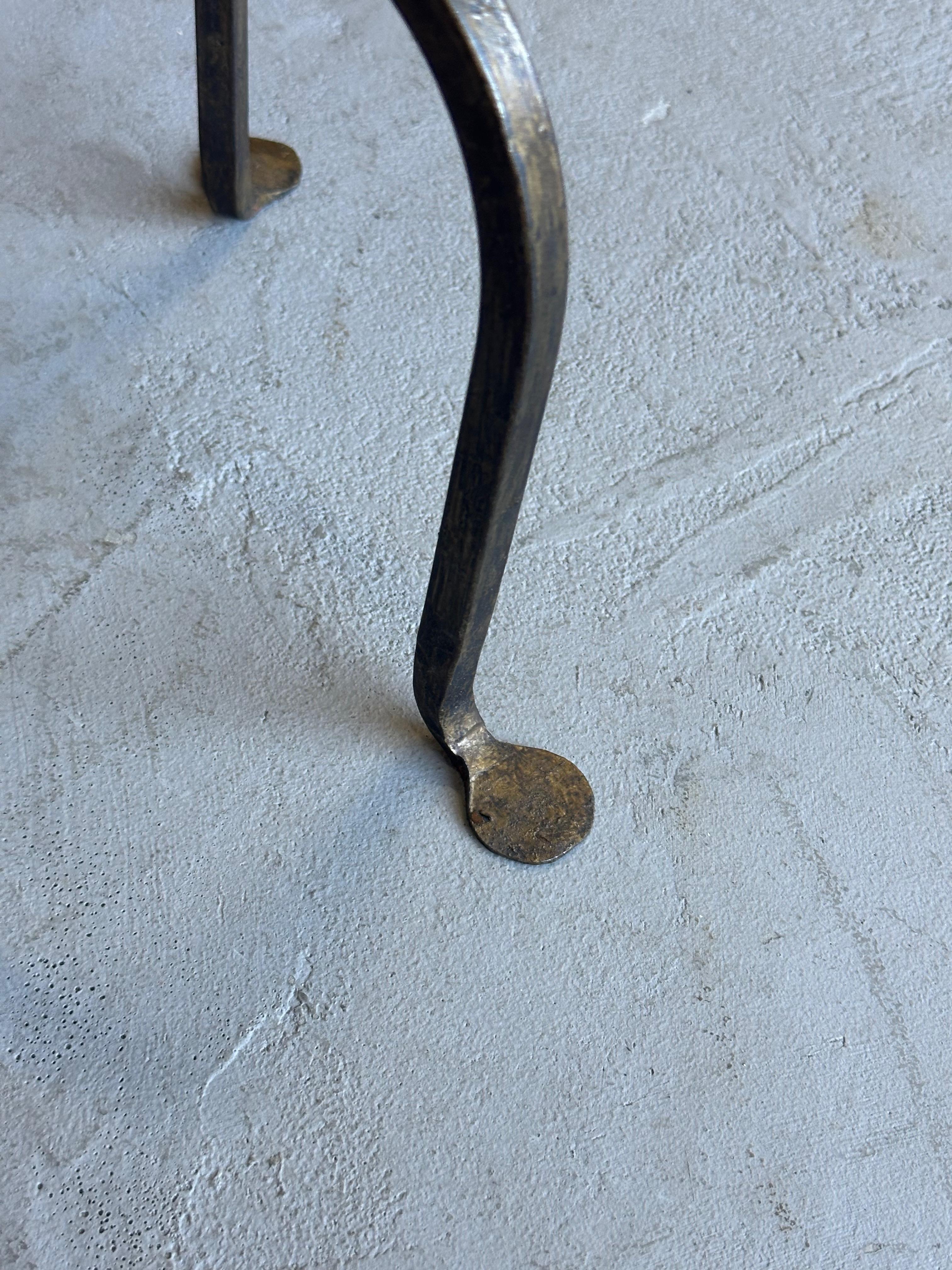 Spanish Iron Drinks Table with Tripod Base 7