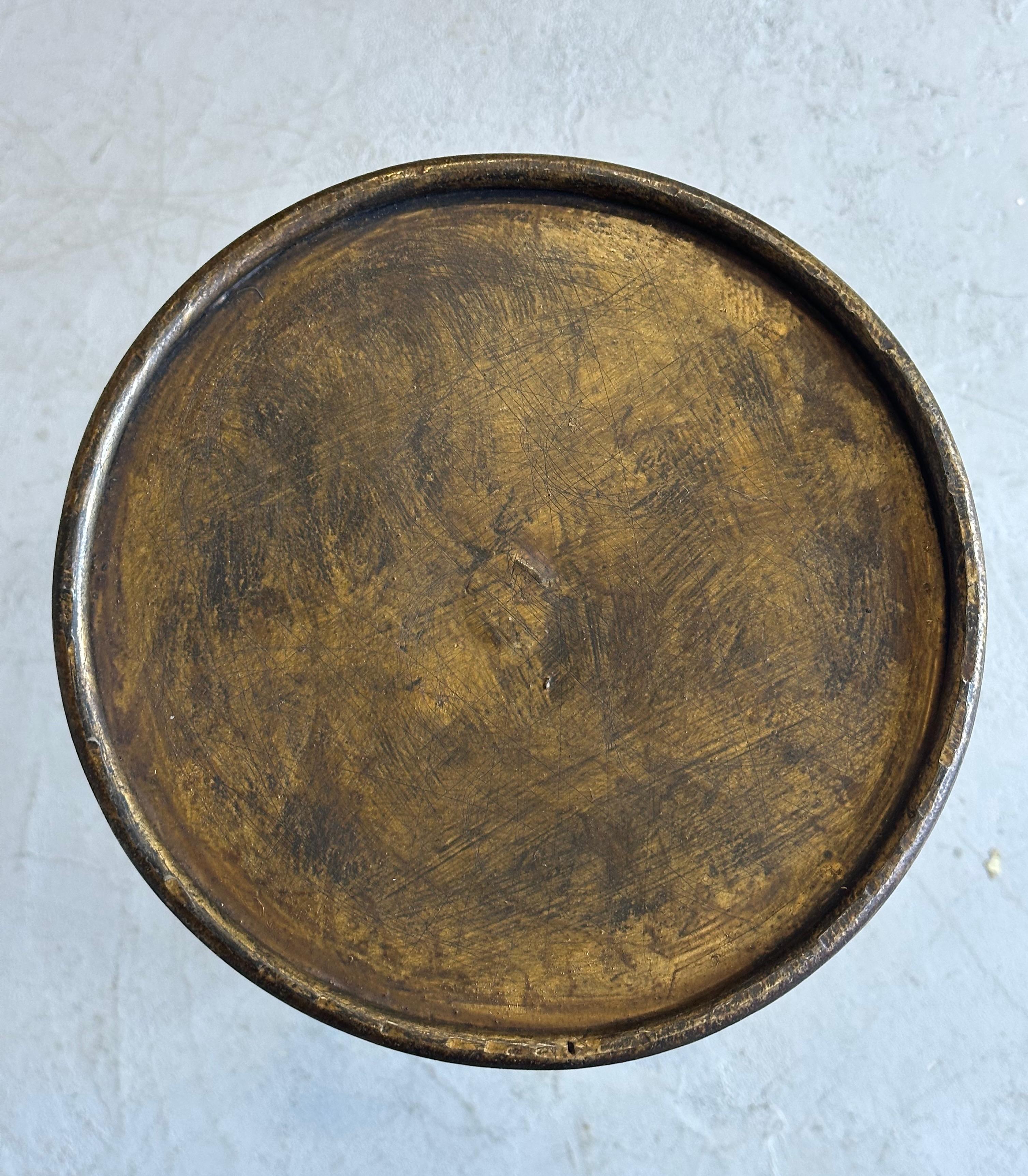 Spanish Iron Drinks Table with Tripod Base 8