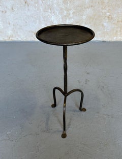 Spanish Iron Drinks Table with Tripod Base