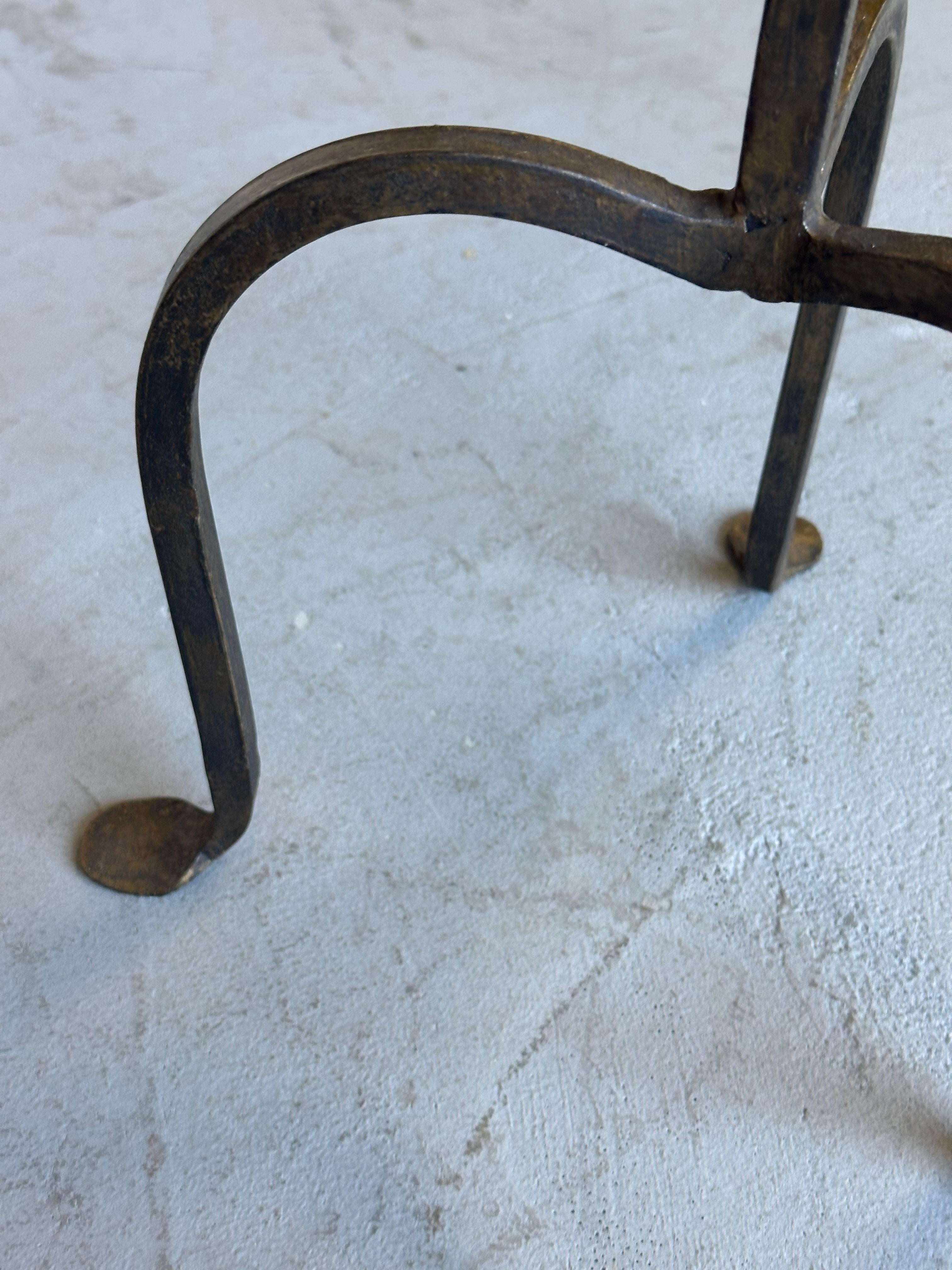 Spanish Iron Drinks Table with Tripod Base 4