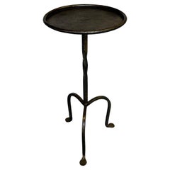 Spanish Iron Drinks Table with Tripod Base