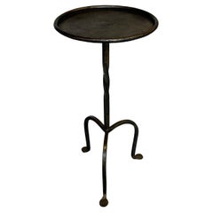 Spanish Iron Drinks Table with Tripod Base
