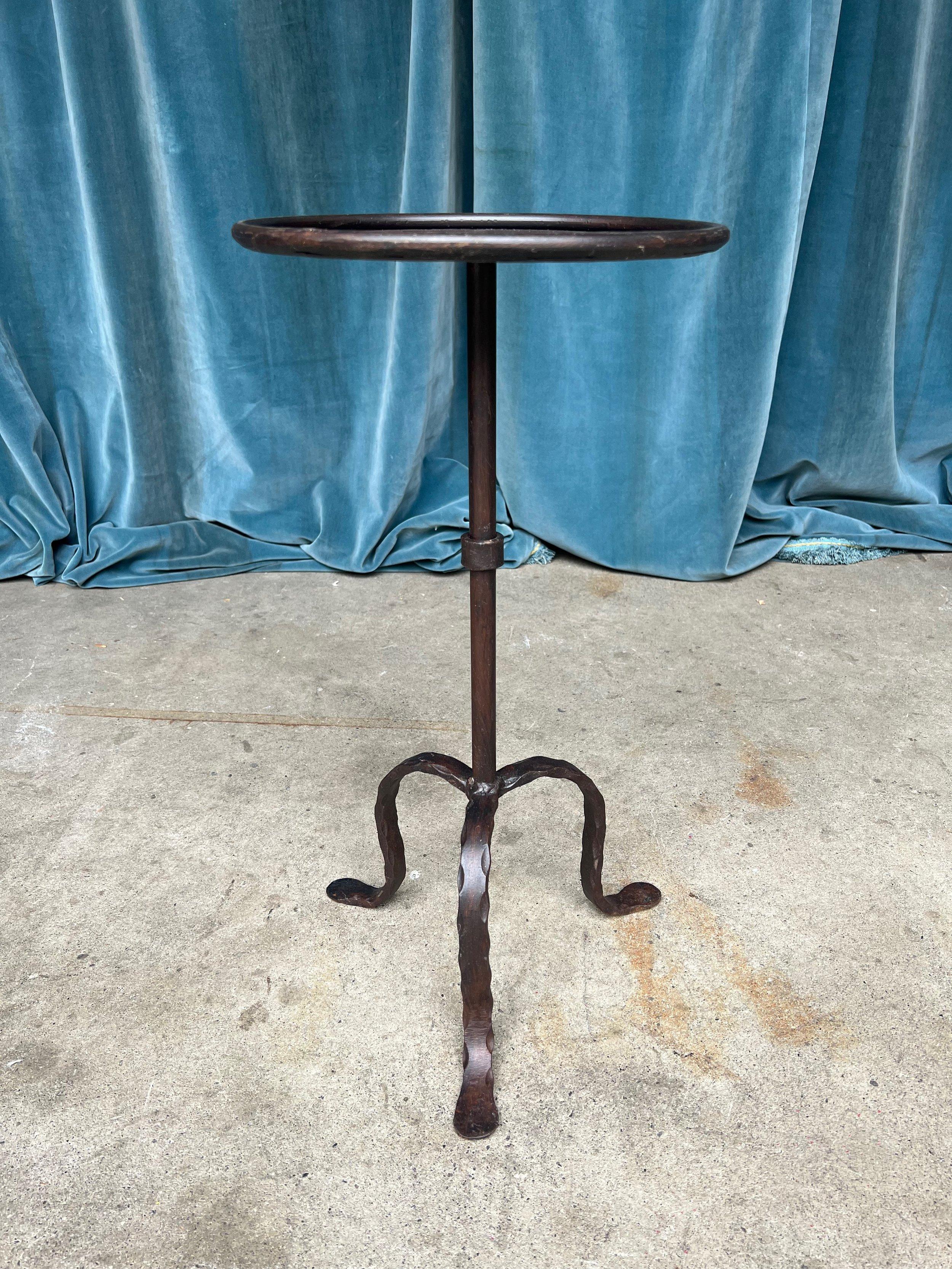 Spanish Iron Martini Table with Dark Bronze Patina 3