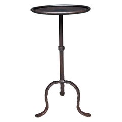 Spanish Iron Martini Table with Dark Bronze Patina