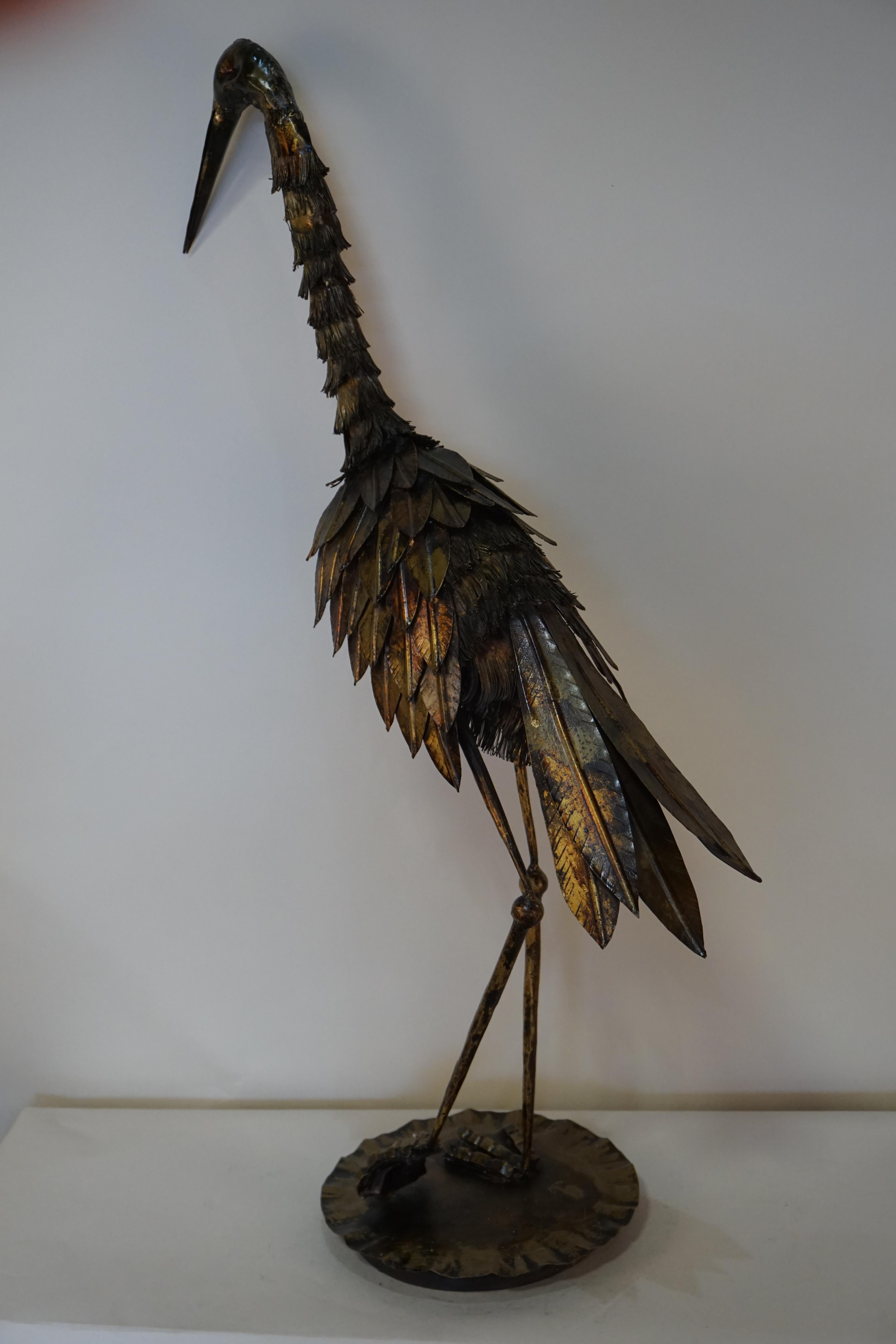 Spanish Iron Sculpture of Long Legged Bird 2