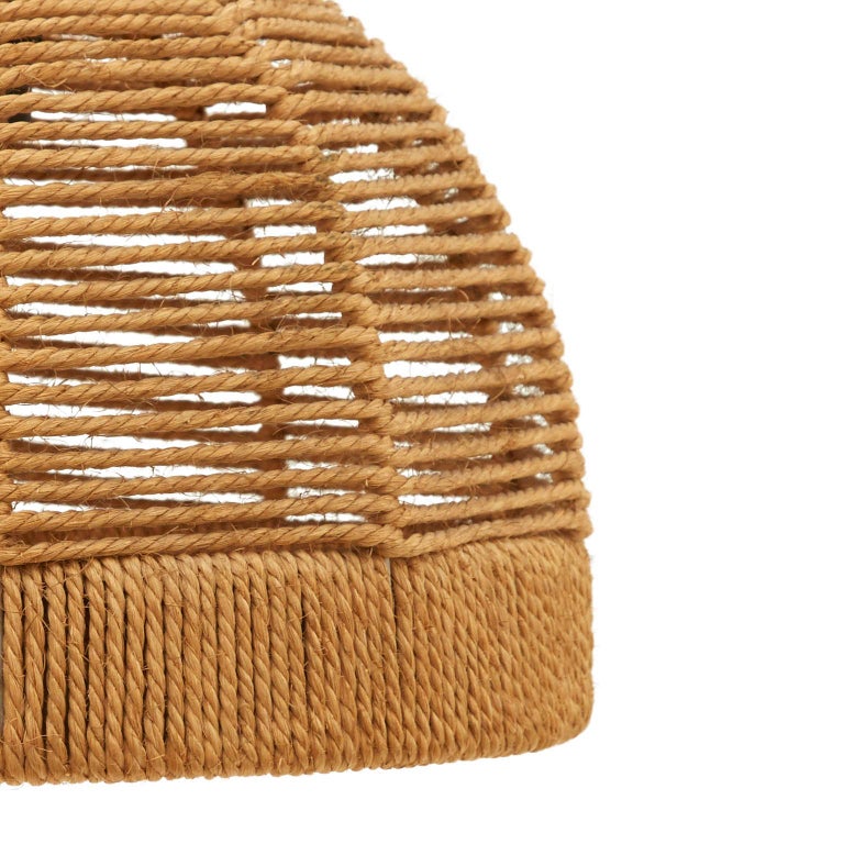 Spanish Jute Rope Dome Pendant Light at 1stDibs