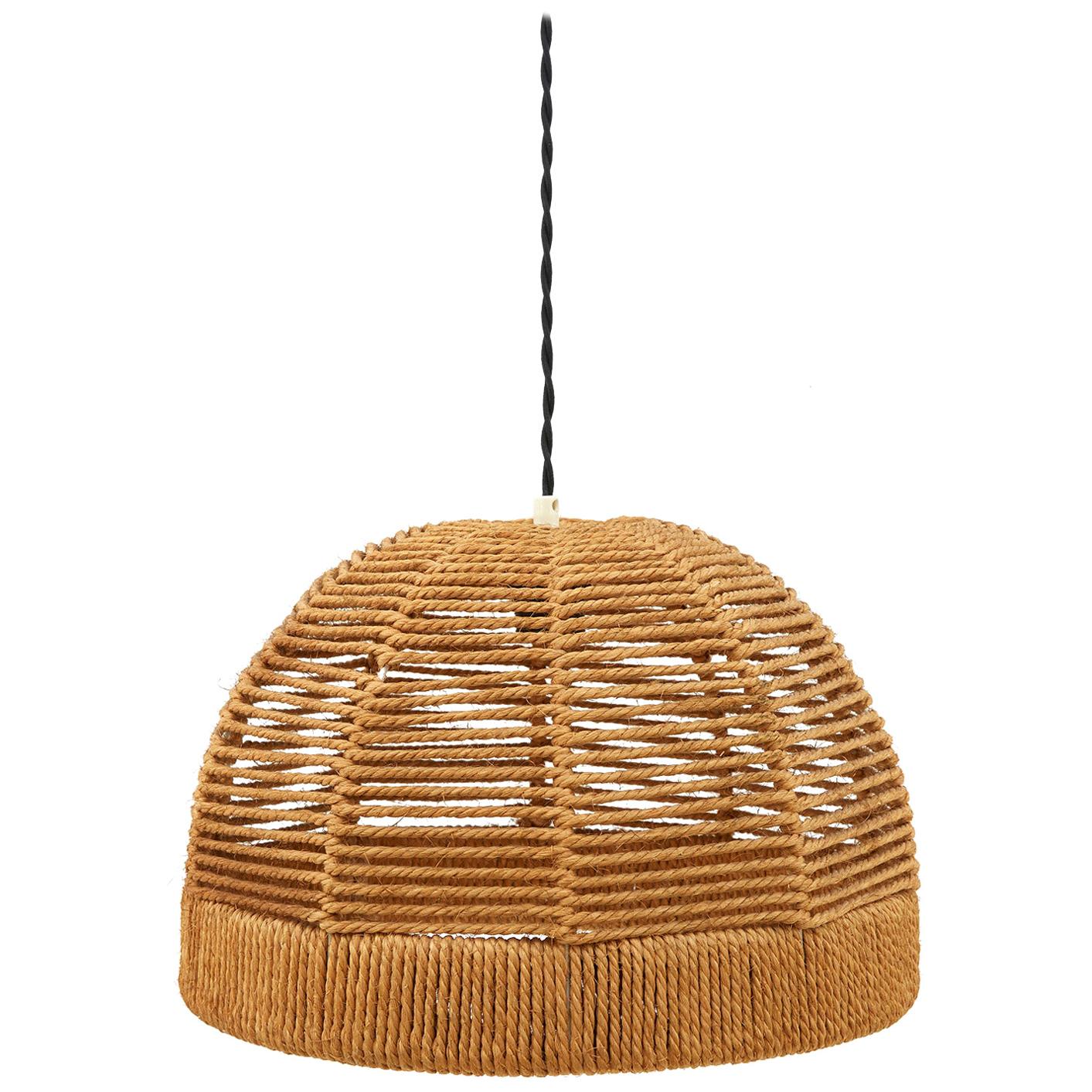 Spanish Jute Rope Dome Pendant Light at 1stDibs