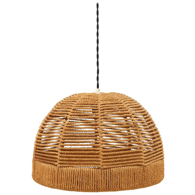 Spanish Jute Rope Dome Pendant Light at 1stDibs