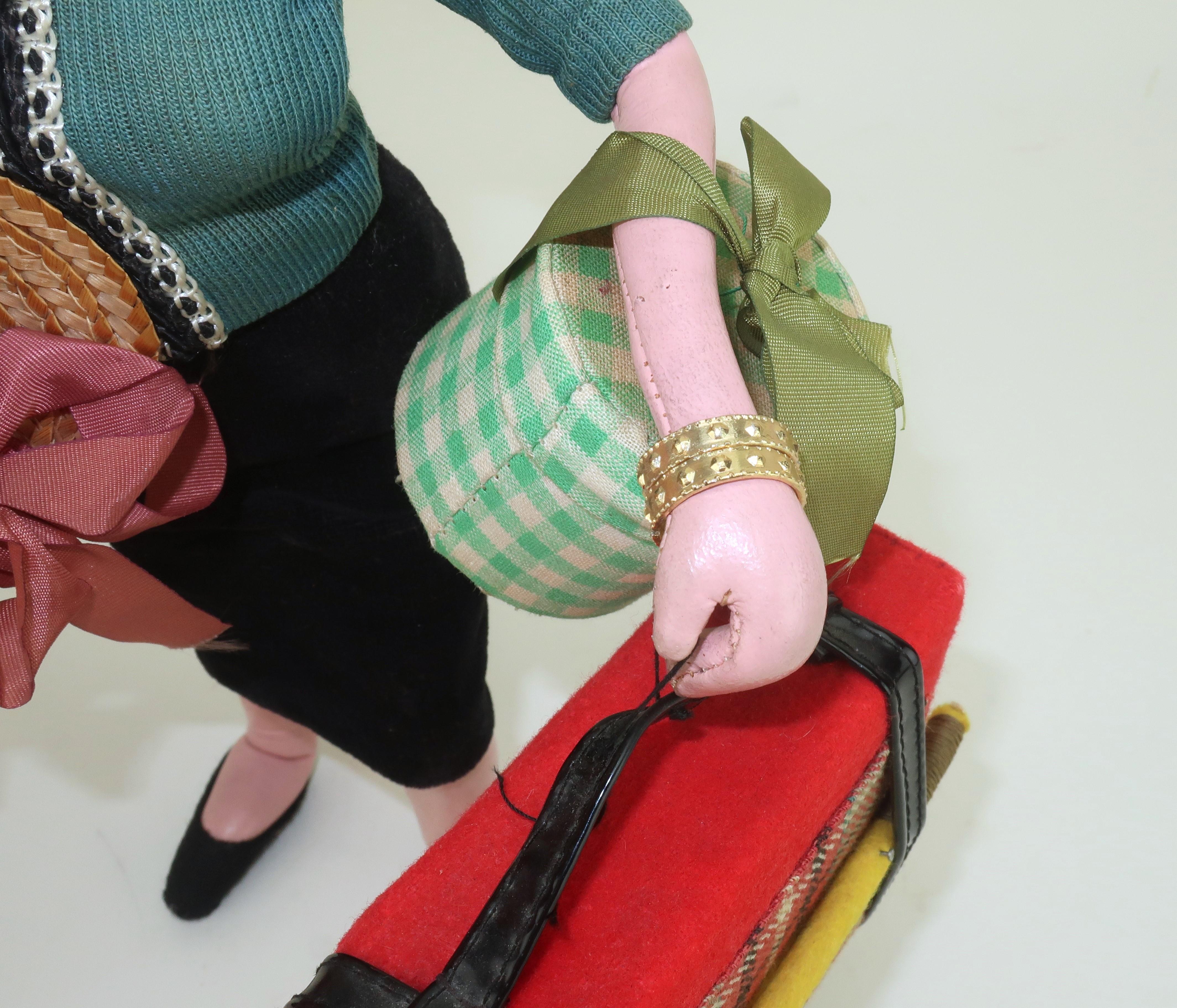 Spanish KLUMPE ROLDAN Lady Tourist Doll, 1950's For Sale 1