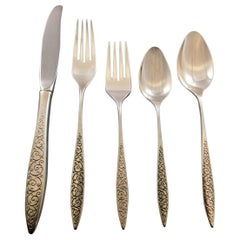 Spanish Lace by Wallace Sterling Silver Flatware Service for 8 Set 46 Pieces