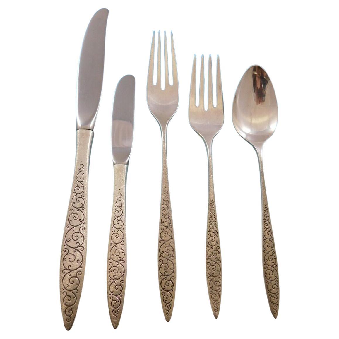 Set di posate in argento Sterling Spanish Lace by Wallace per 12 persone Servizio 63 pezzi