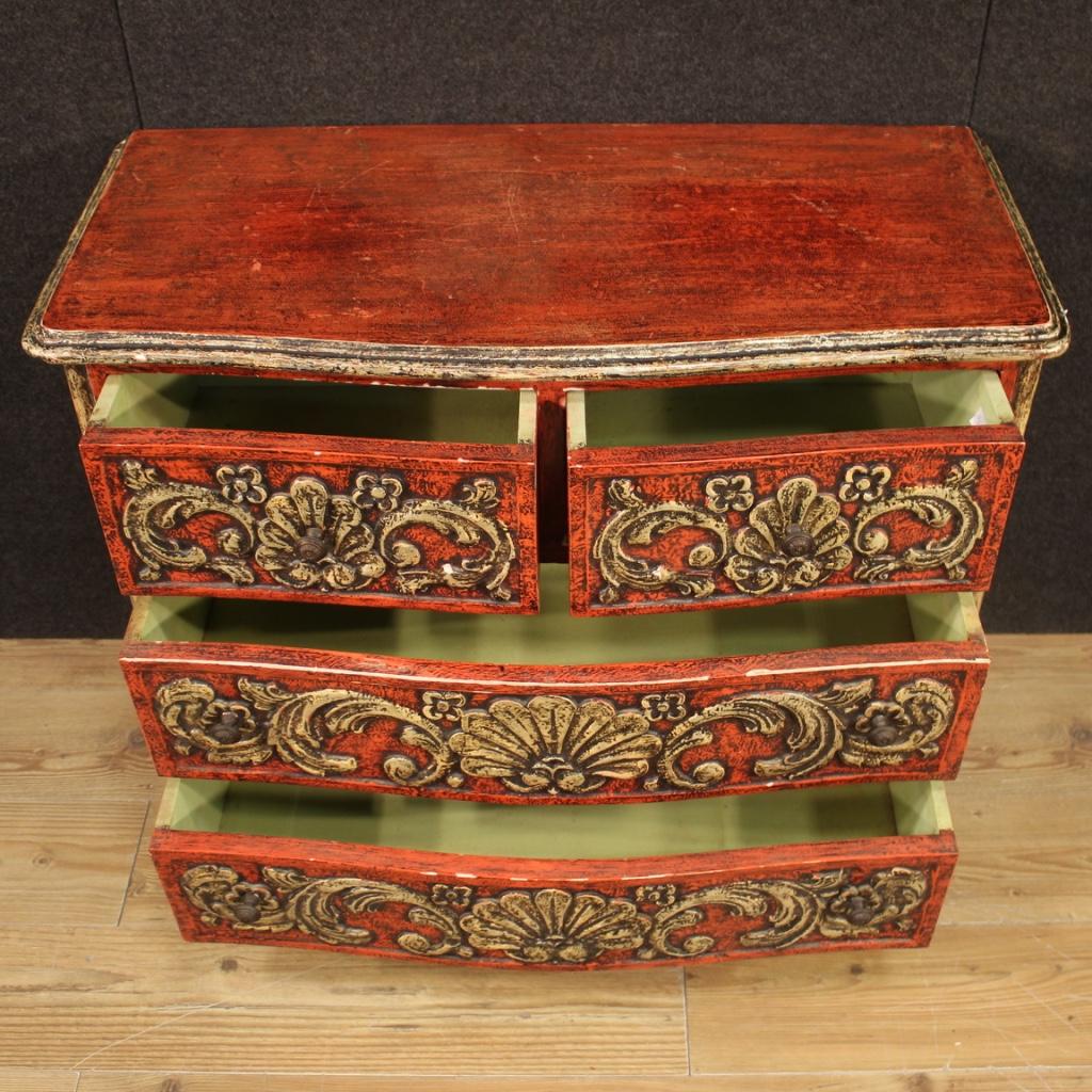 Spanish Lacquered and Silvered Dresser, 20th Century For Sale 6