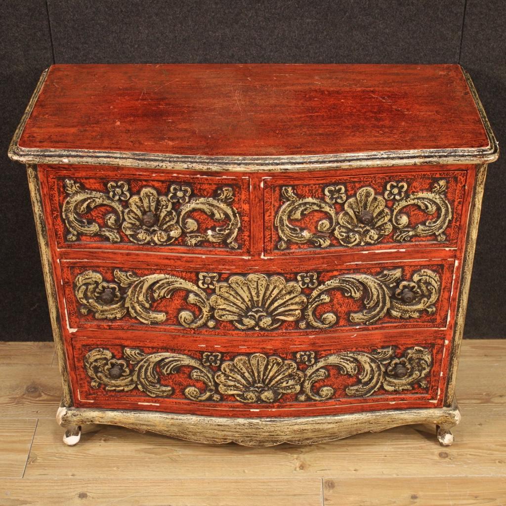 Spanish Lacquered and Silvered Dresser, 20th Century In Good Condition For Sale In London, GB