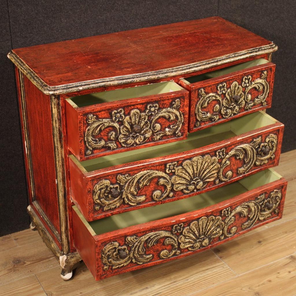 Spanish Lacquered and Silvered Dresser, 20th Century For Sale 4
