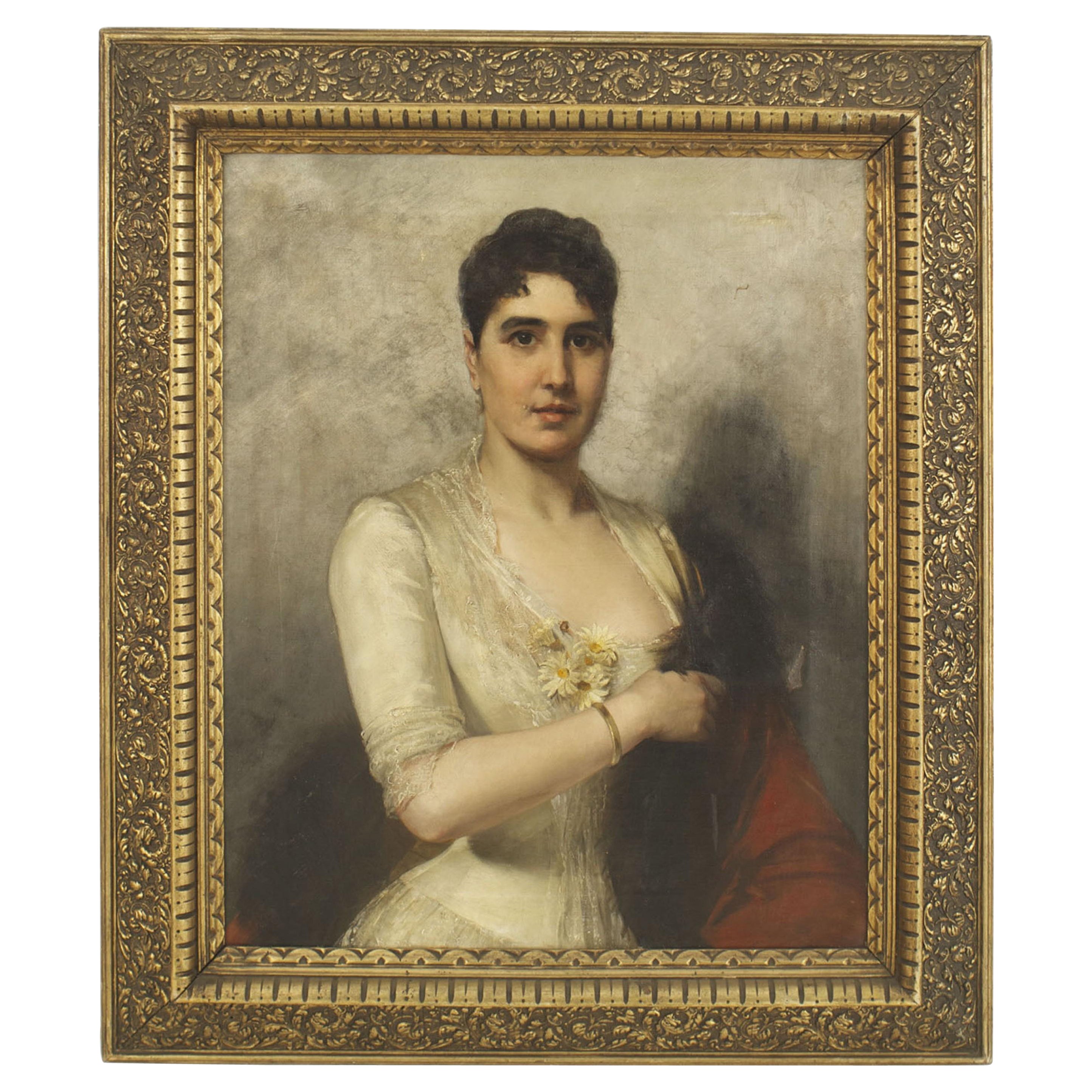 Spanish Lady in White Portrait