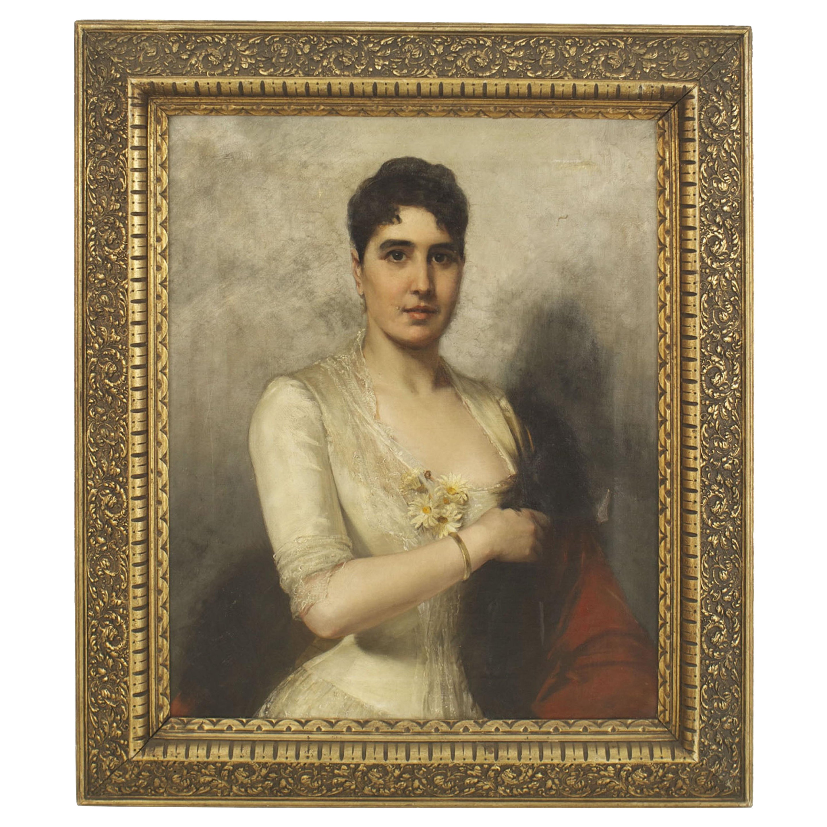Spanish Lady in White Portrait
