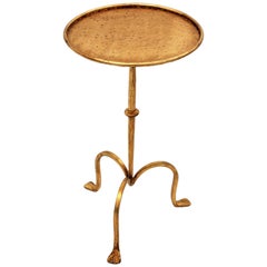 Spanish Large Wrought Gilt Iron Gueridon Drinks Table, Side Table or Pedestal