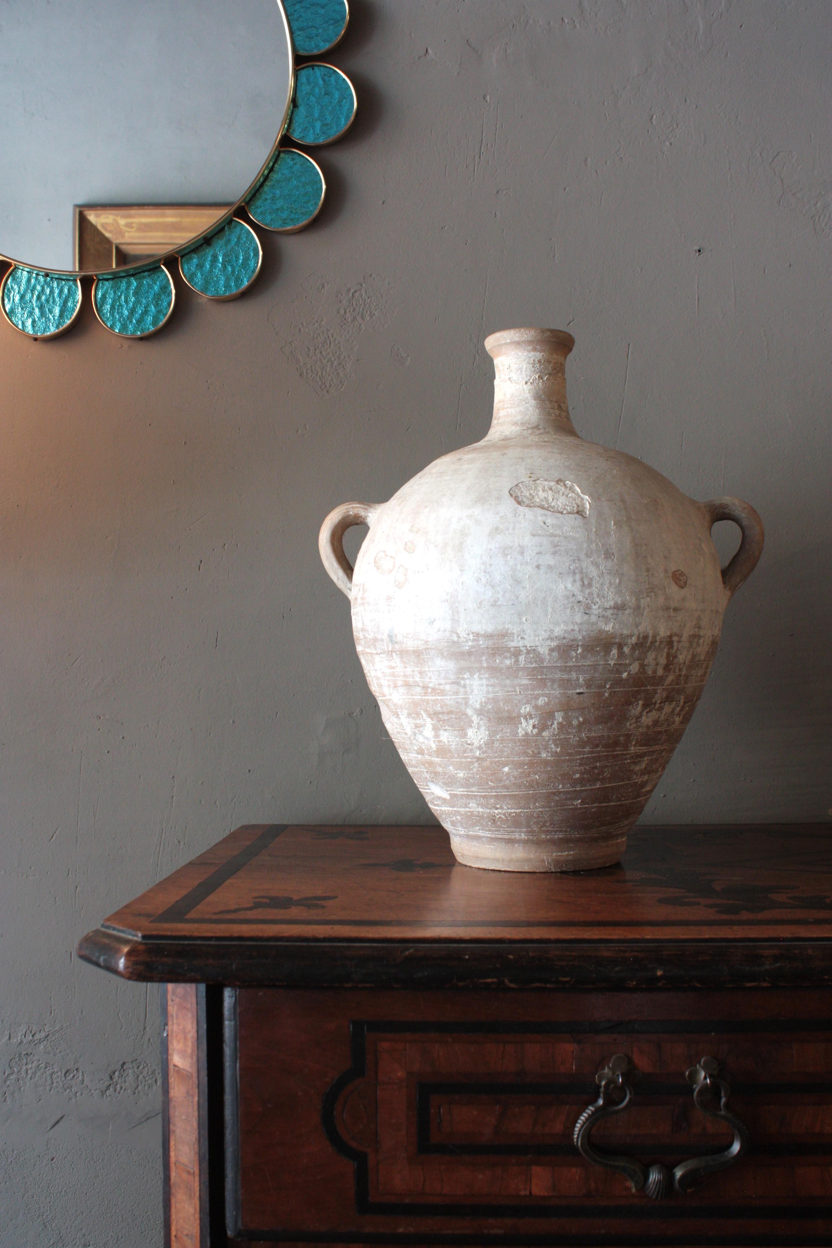 Ceramic Spanish Large Terracotta Water Jar / Pitcher / Vessel For Sale