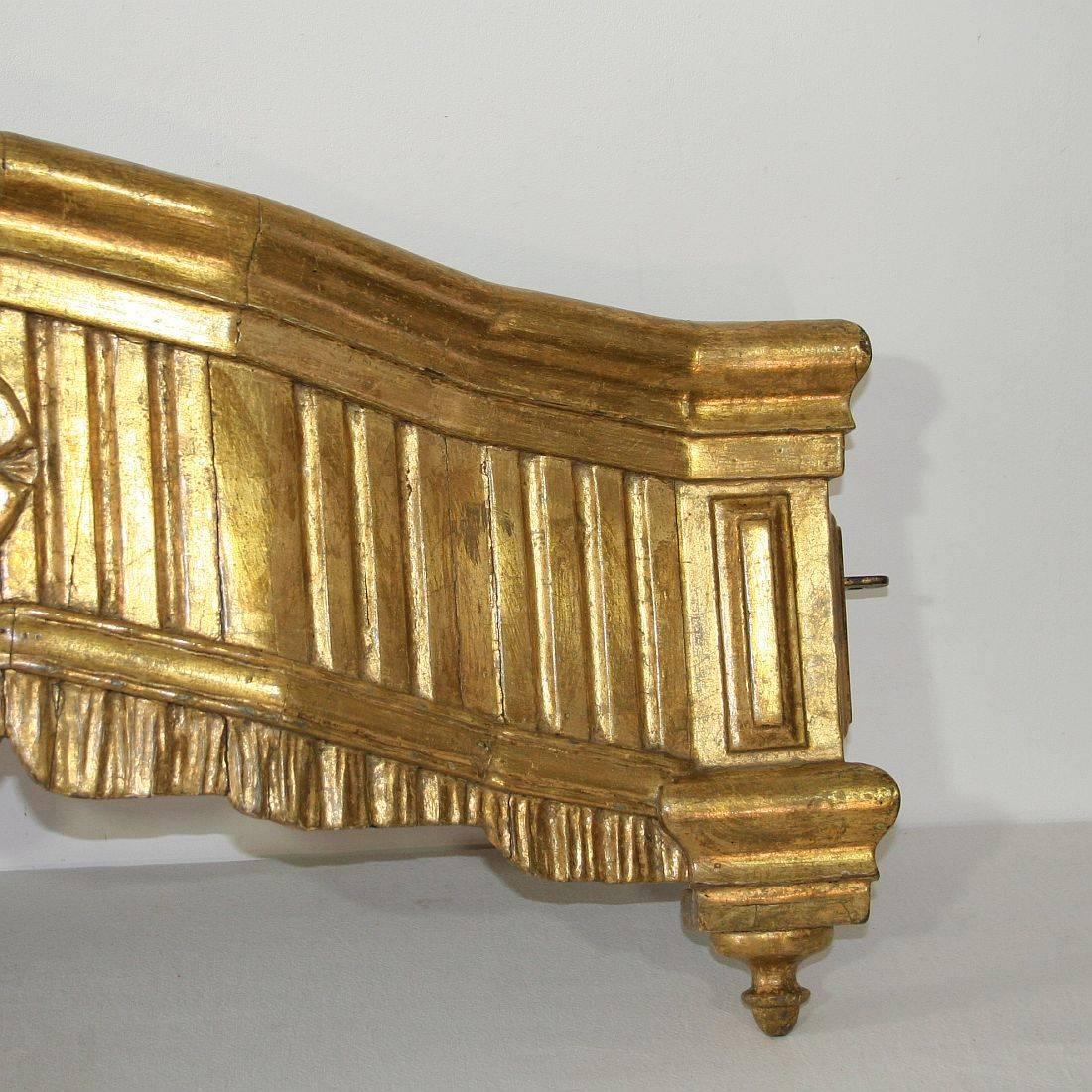 Spanish Late 18th Century Baroque Giltwood Bed Crown/ Canapé 4